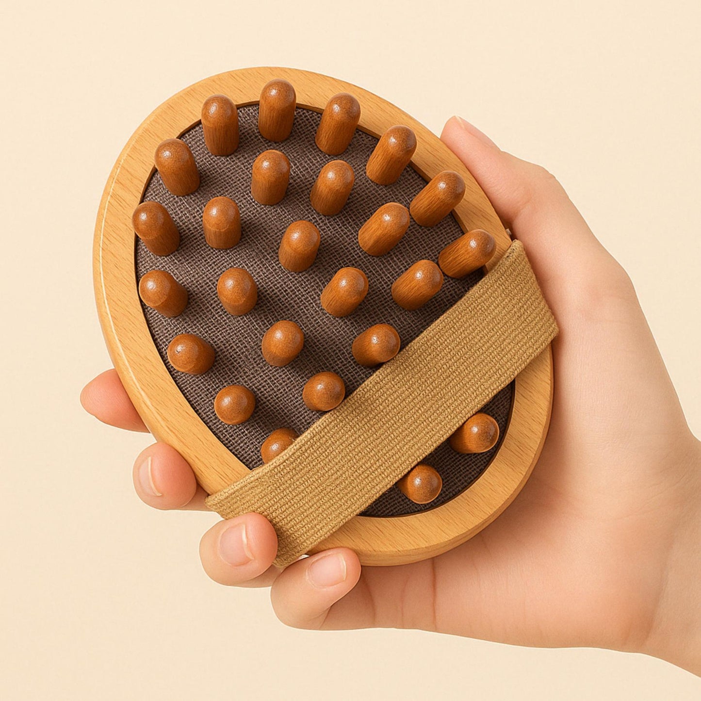 Brosse de Massage Anti-Cellulite – Soin Corps et Cuir Chevelure en Bois Naturel